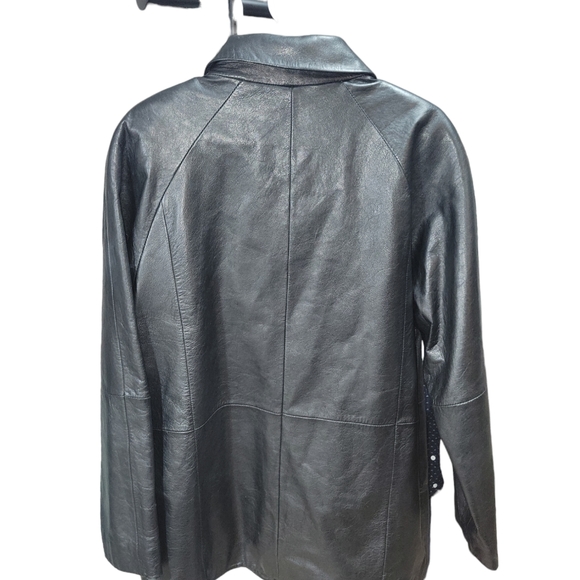 Worthington Classic biker style Lambskin Leather jacket Large - Picture 6 of 6